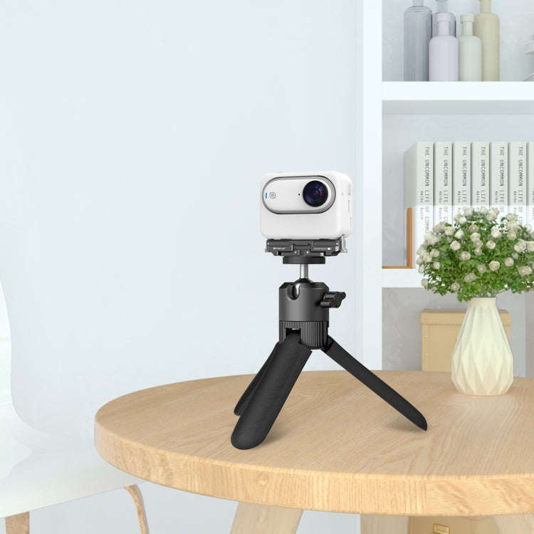 For Insta360 GO3 / GO 3S PULUZ Magnetic Aluminum Alloy Quick Release Base Mount (Black)