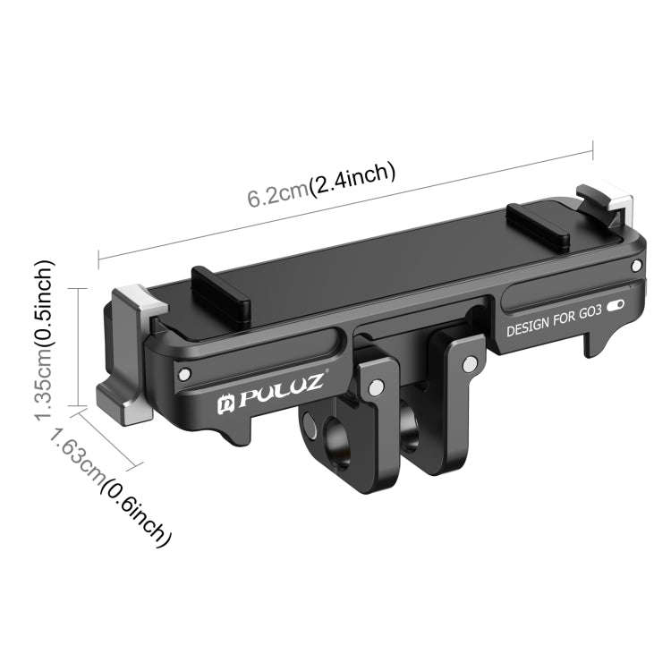 For Insta360 GO3 / GO 3S PULUZ Magnetic ABS Quick Release Base Mount (Black)