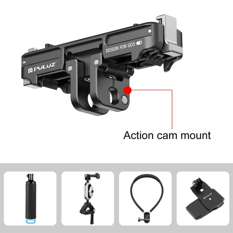 For Insta360 GO3 / GO 3S PULUZ Magnetic ABS Quick Release Base Mount (Black)