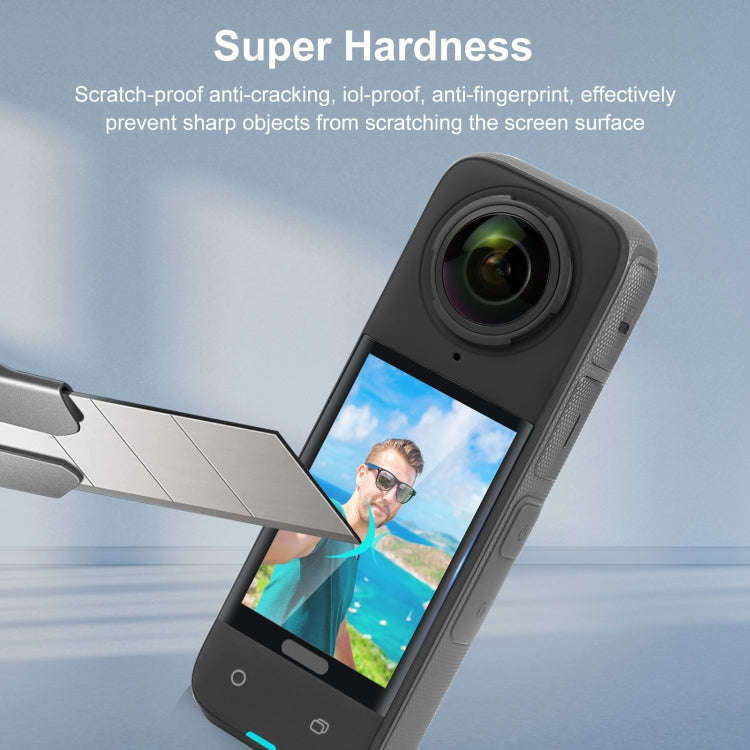 For Insta360 X4 / X5 PULUZ 9H 2.5D Curved HD Screen Tempered Glass Film (Transparent)