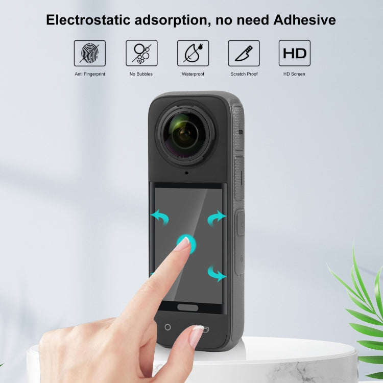For Insta360 X4 / X5 PULUZ 9H 2.5D Curved HD Screen Tempered Glass Film (Transparent)