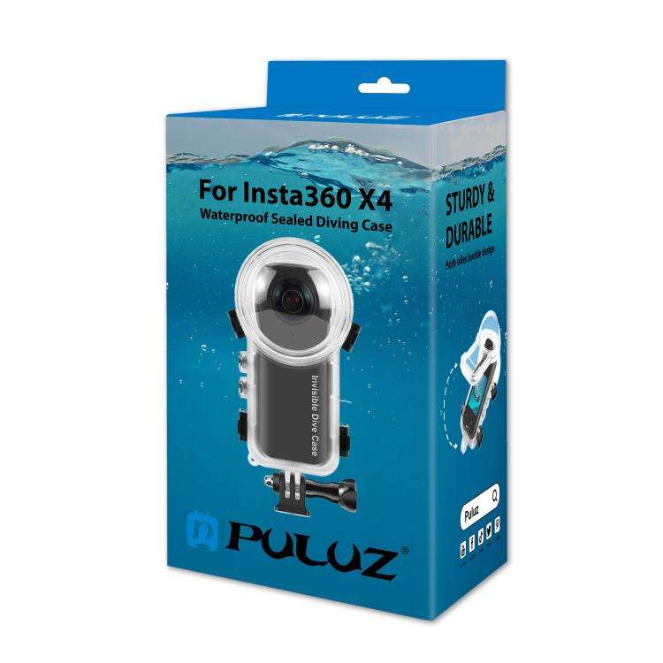 For Insta360 X4 PULUZ 50m Waterproof Sealed Diving Case (Transparent)