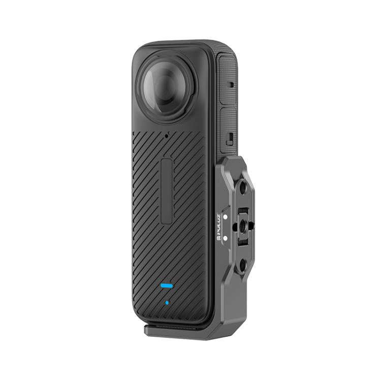 For Insta360 X4 / X5 PULUZ Vertical Horizontal Shooting Quick Release Metal  L Bracket (Black)