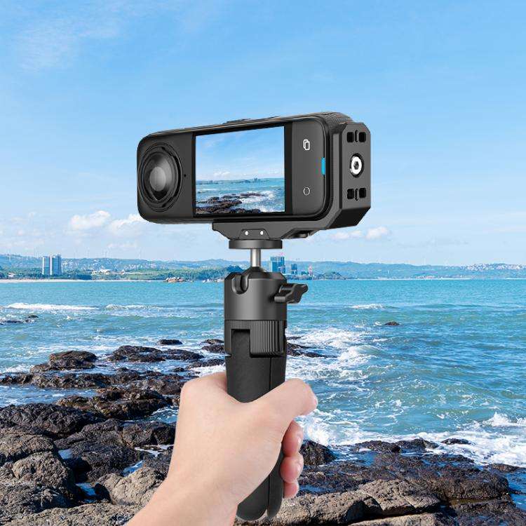 For Insta360 X4 / X5 PULUZ Vertical Horizontal Shooting Quick Release Metal  L Bracket (Black)