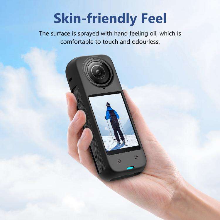 For Insta360 X4 PULUZ Full Body Dust-proof Silicone Protective Case (Black)
