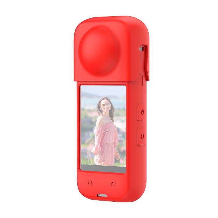 For Insta360 X4 PULUZ Full Body Dust-proof Silicone Protective Case (Red)