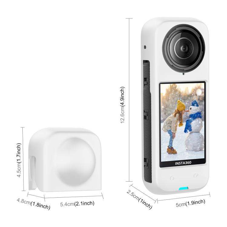 For Insta360 X4 PULUZ Full Body Dust-proof Silicone Protective Case (White)