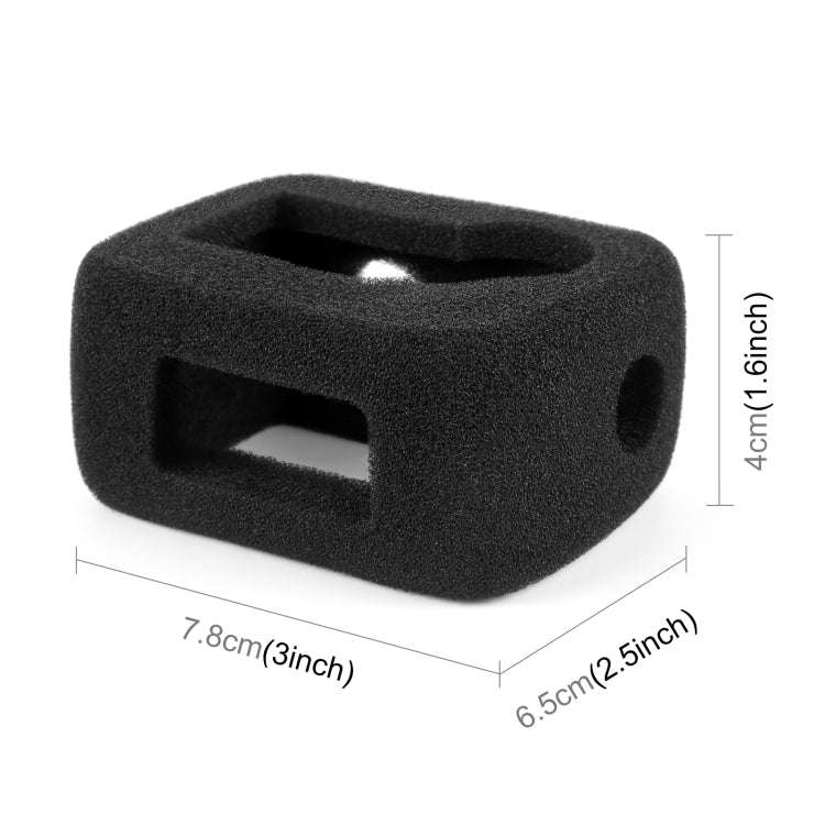 For DJI Osmo Action 5 Pro / 4 / 3 PULUZ High Density Foam Windshield (Black)