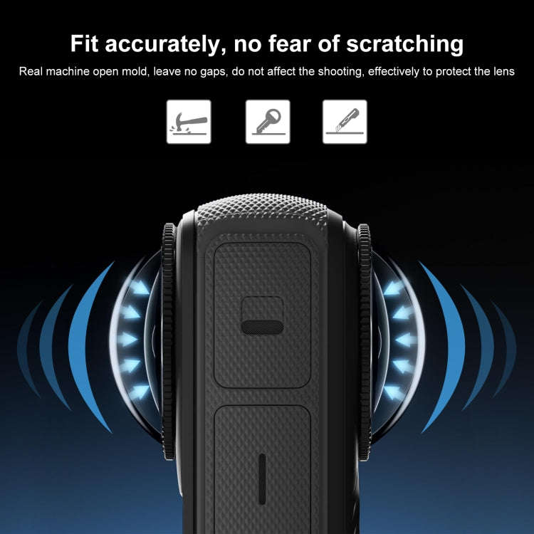 For Insta360 X4 PULUZ Rotation Optical Glass Lens Guard  Protective Cover (Transparent)