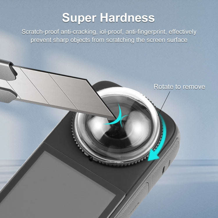 For Insta360 X4 PULUZ Rotation PC Lens Guard  Protective Cover (Transparent)