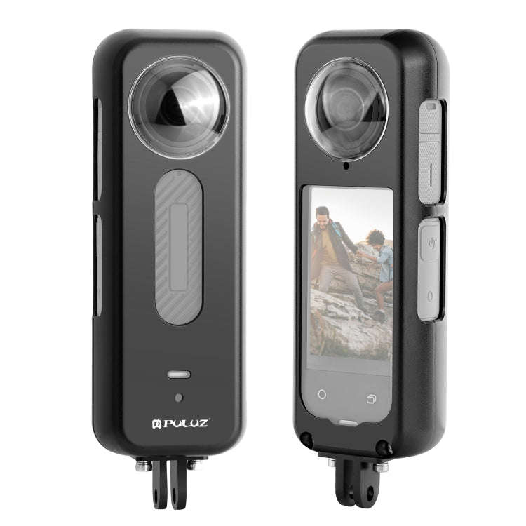 For Insta360 X4 PULUZ Metal Protective Cage Rig Housing Frame with Lens Protector (Black)