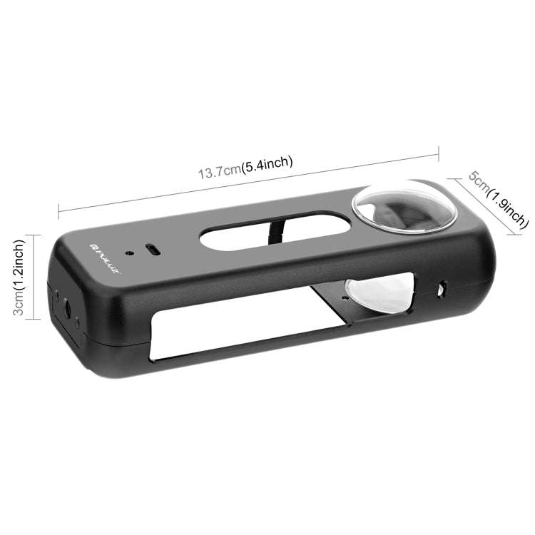 For Insta360 X4 PULUZ Metal Protective Cage Rig Housing Frame with Lens Protector (Black)
