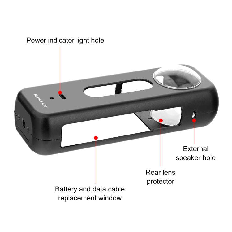 For Insta360 X4 PULUZ Metal Protective Cage Rig Housing Frame with Lens Protector (Black)
