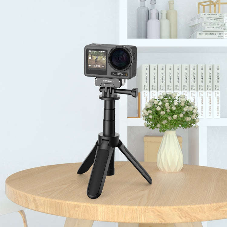 For DJI Osmo Action 5 Pro / 4 / 3 PULUZ Magnetic Quick Release Metal Base (Black)