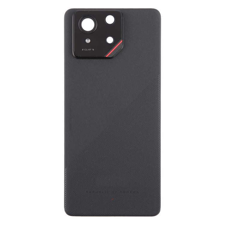 For Asus ROG Phone 9 5G Original Glass Battery Back Cover with Camera Lens Cover(Matte Black)