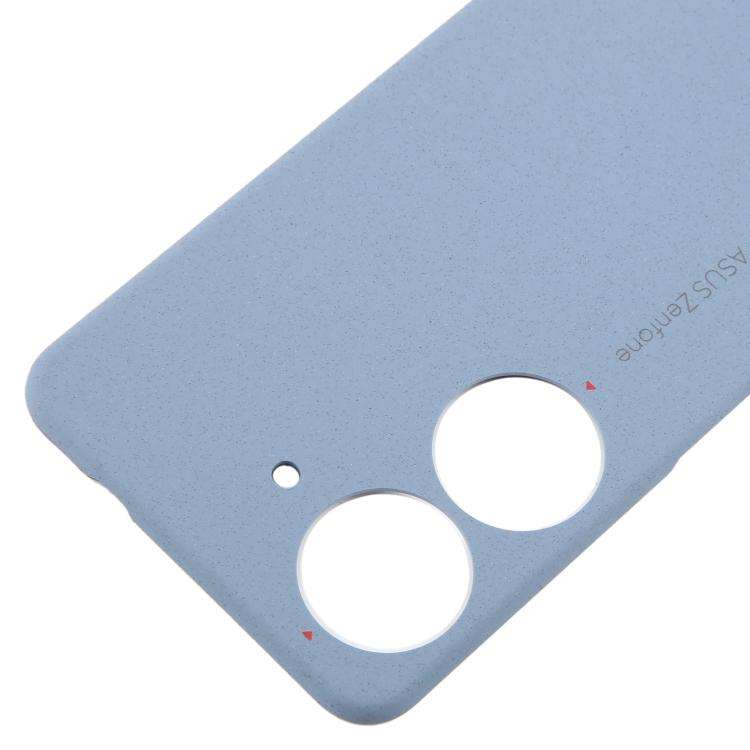 For Asus Zenfone 10 AI2302 Leather Material Battery Back Cover(Blue)