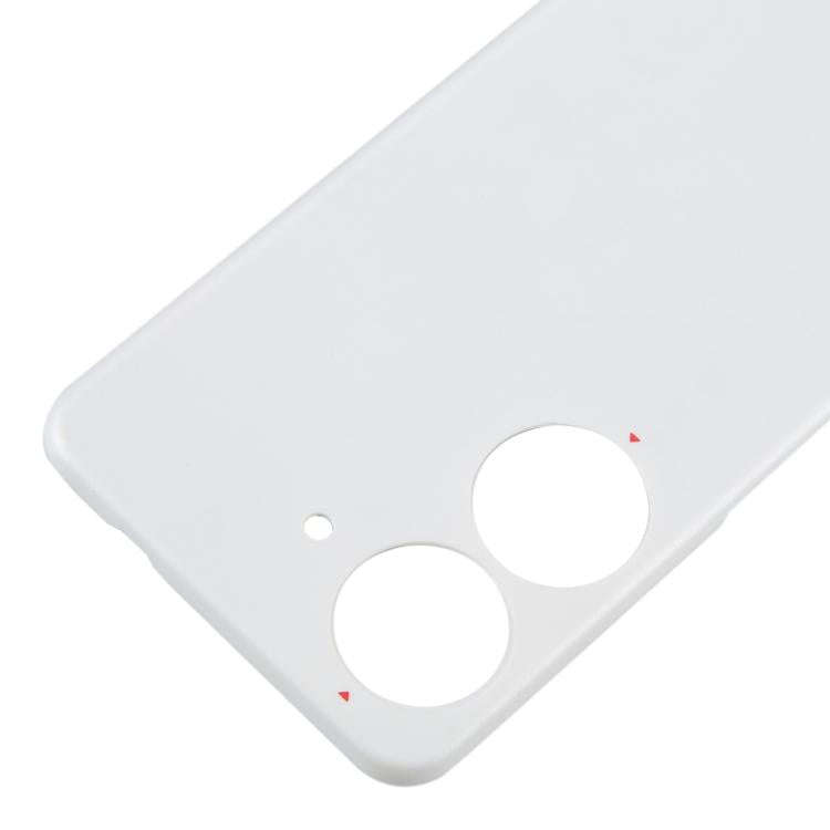 For Asus Zenfone 10 AI2302 Leather Material Battery Back Cover(White)