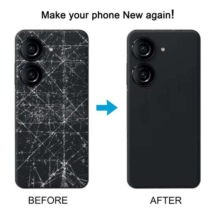 For Asus Zenfone 10 AI2302 Leather Material Battery Back Cover(Blue)