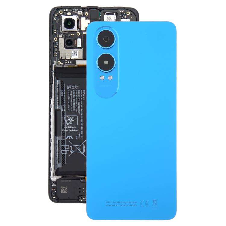 For OnePlus Nord CE4 Lite Plastic Back Cover with Camera Lens Cover(Blue)