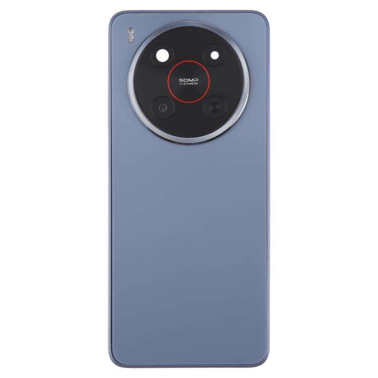 For ZTE Blade V70 Max Plastic Battery Back Cover with Middle Frame / Camera Lens Cover(Purple)