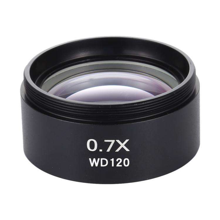 Stereo Microscopes Auxiliary Objective Lens Barlow Lens Magnifier 0.7X WD120