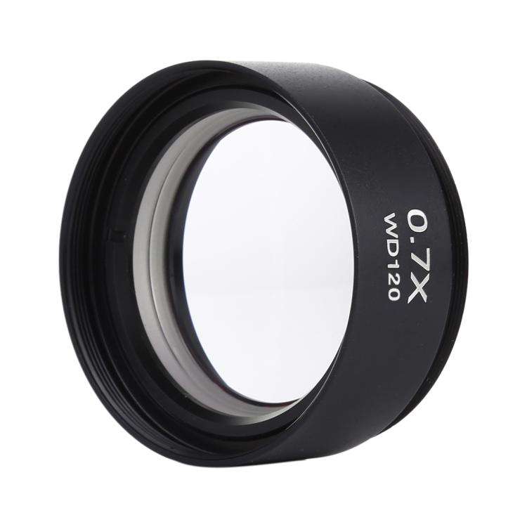 Stereo Microscopes Auxiliary Objective Lens Barlow Lens Magnifier 0.7X WD120