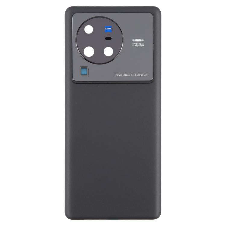For vivo X80 Pro Battery Back Cover with Camera Lens Cover(Black)