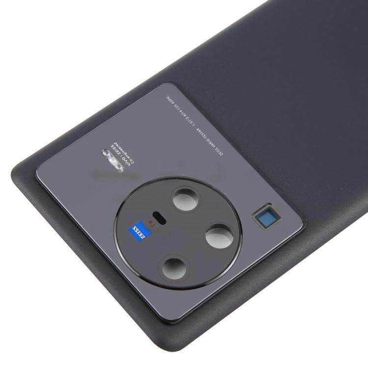 For vivo X80 Pro Battery Back Cover with Camera Lens Cover(Black)