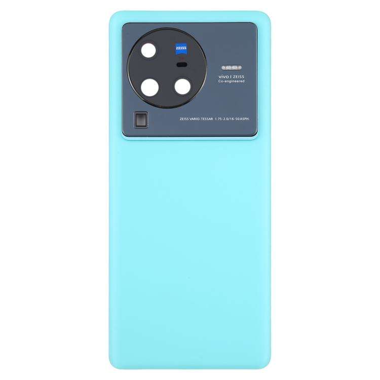 For vivo X80 Pro Battery Back Cover with Camera Lens Cover(Blue)