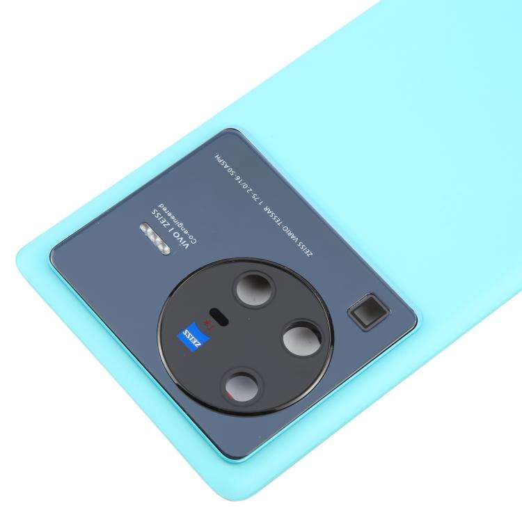 For vivo X80 Pro Battery Back Cover with Camera Lens Cover(Blue)