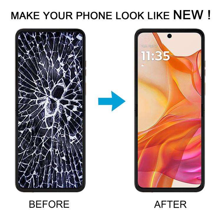 For Motorola Razr 50 Ultra Original LCD Screen Digitizer Full Assembly with Frame (Gold)