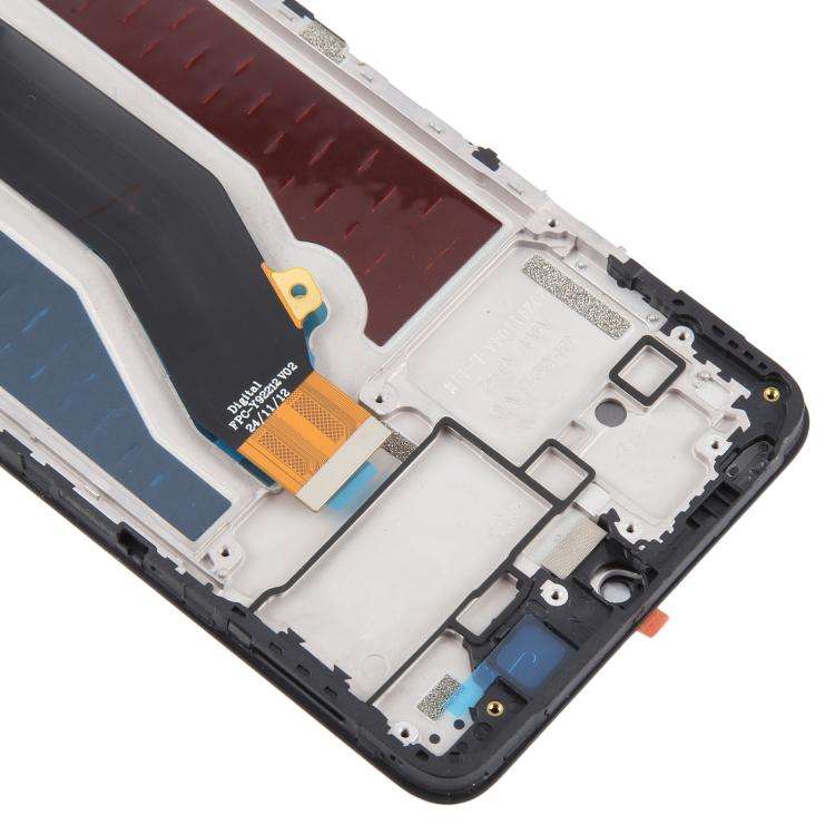 For ZTE Blade V70 Max LCD Screen Digitizer Full Assembly with Frame (Black)