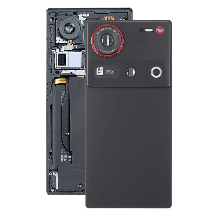 For ZTE nubia Z70 Ultra NX733J NX736J Glass Battery Back Cover with Camera Lens Cover(Black)