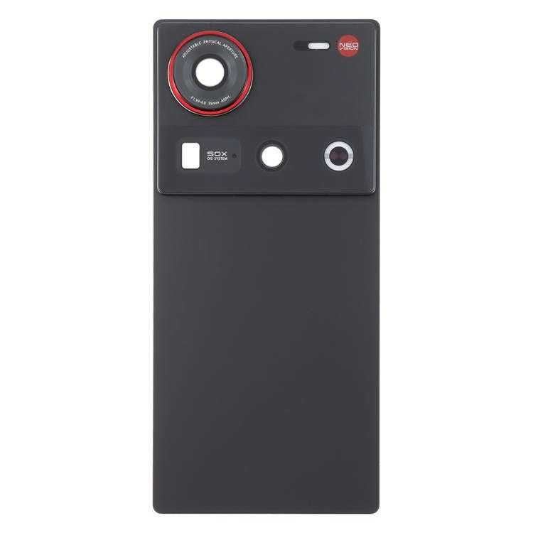 For ZTE nubia Z70 Ultra NX733J NX736J Glass Battery Back Cover with Camera Lens Cover(Black)