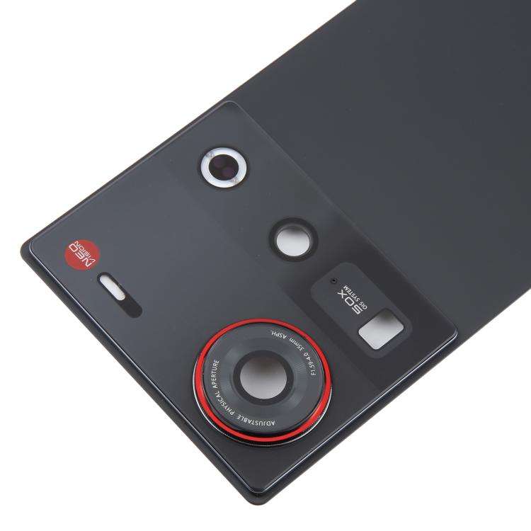 For ZTE nubia Z70 Ultra NX733J NX736J Glass Battery Back Cover with Camera Lens Cover(Black)
