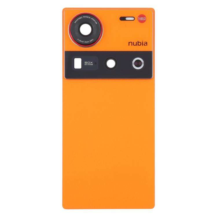 For ZTE nubia Z70 Ultra NX733J NX736J Glass Battery Back Cover with Camera Lens Cover(Orange)