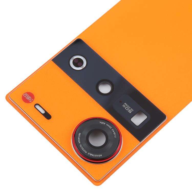 For ZTE nubia Z70 Ultra NX733J NX736J Glass Battery Back Cover with Camera Lens Cover(Orange)