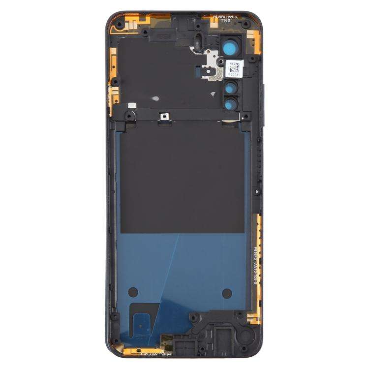 For ZTE Axon 40 Lite Plastic Battery Back Cover with Middle Frame / Camera Lens Cover(Black)