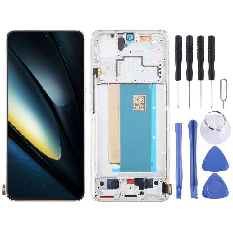 For Xiaomi Poco F6 Pro AMOLED Original LCD Screen Digitizer Full Assembly with Frame (White)