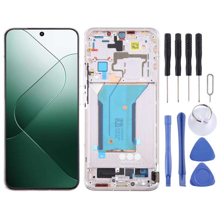 For Xiaomi 14 AMOLED Original LCD Screen Digitizer Full Assembly with Frame (Purple)