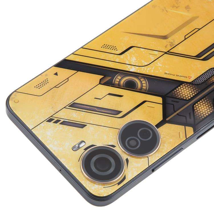 For ZTE nubia Neo 5G 8150N Plastic Battery Back Cover with Middle Frame / Camera Lens Cover(Yellow)