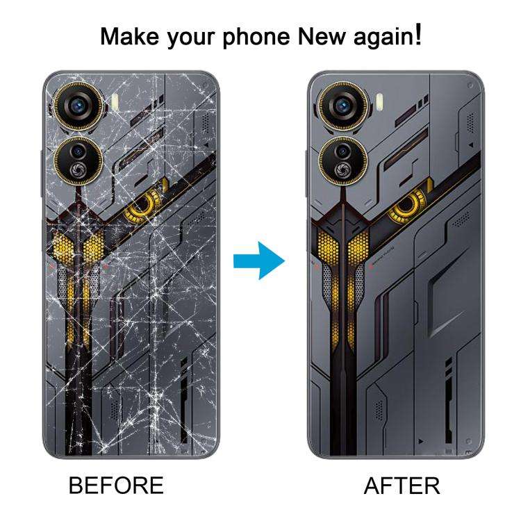 For ZTE nubia Neo 5G 8150N Plastic Battery Back Cover with Middle Frame / Camera Lens Cover(Yellow)