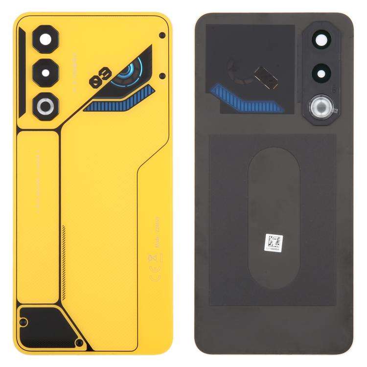 For ZTE nubia Neo 3 GT Glass Battery Back Cover with Camera Lens Cover(Yellow)