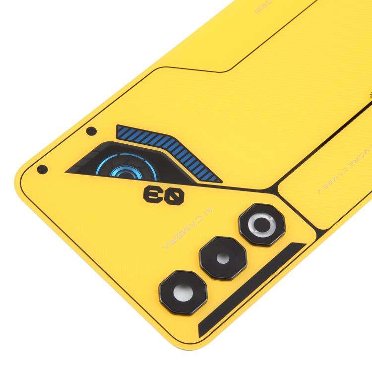 For ZTE nubia Neo 3 GT Glass Battery Back Cover with Camera Lens Cover(Yellow)