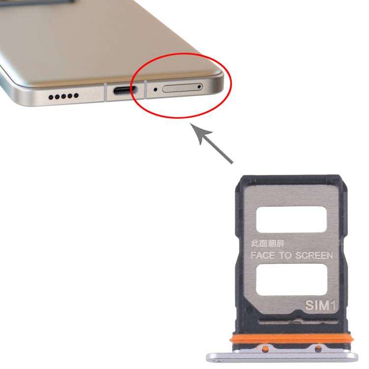 For Xiaomi 14T Pro 5G 10pcs Original SIM Card Tray + SIM Card Tray (Silver)