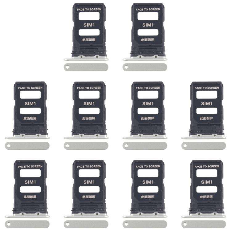 For Xiaomi 15 10pcs Original SIM Card Tray + SIM Card Tray (Green)