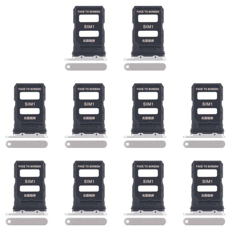 For Xiaomi 15 10pcs Original SIM Card Tray + SIM Card Tray (Gold)