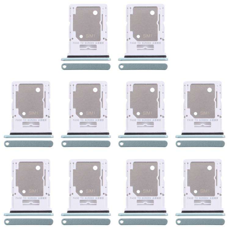 For Xiaomi Redmi Note 14 5G 10pcs Original SIM + SIM / Micro SD Card Tray (Light Green)