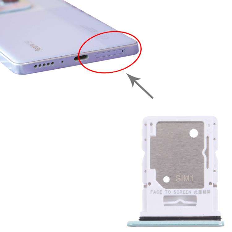 For Xiaomi Redmi Note 14 5G 10pcs Original SIM + SIM / Micro SD Card Tray (Light Green)