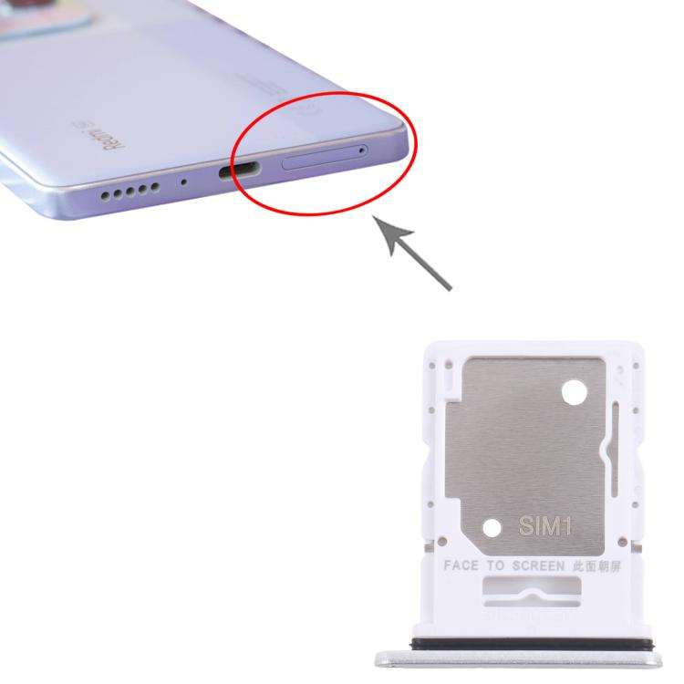 For Xiaomi Redmi Note 14 5G 10pcs Original SIM + SIM / Micro SD Card Tray (Silver)